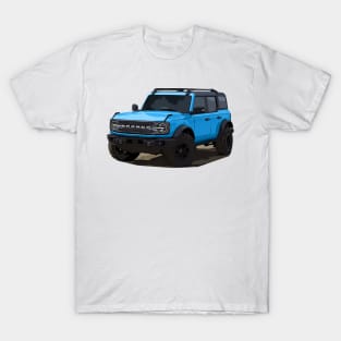 2021 Ford Bronco 4 Door Velocity Blue T-Shirt